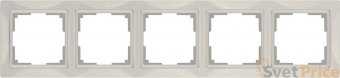 Рамка Snabb Basic на 5 постов слоновая кость WL03-Frame-04 4690389098789
