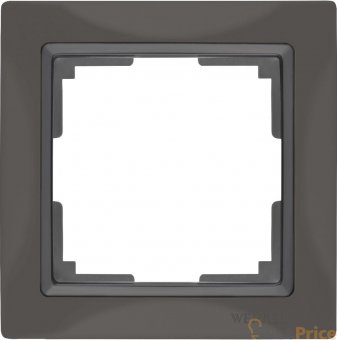 Рамка Snabb Basic на 1 пост серо-коричневый WL03-Frame-01 4690389099038