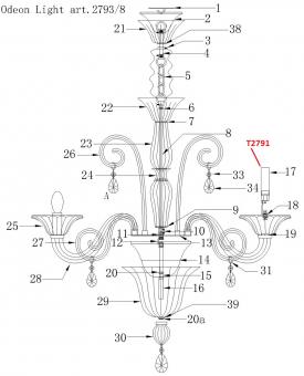 Подвесная люстра Odeon Light Edna 2793/8