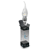 Лампа светодиодная диммируемая свеча на ветру прозрачная E27 5W 4100K HA104202205-D