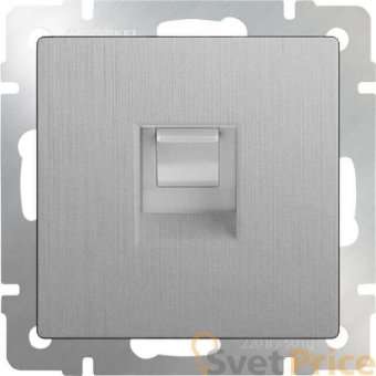 Розетка Ethernet RJ-45 серебряная рифленая WL09-RJ-45 4690389085062
