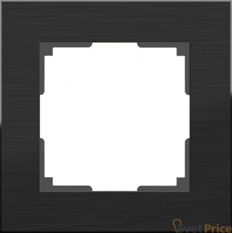 Рамка Aluminium на 1 пост алюминий черный WL11-Frame-01 4690389110443