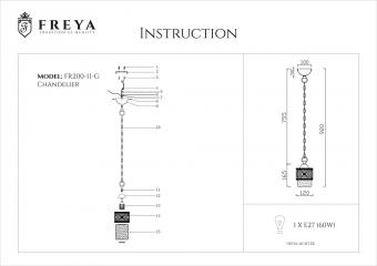 Подвесной светильник Freya Teofilo FR200-11-G