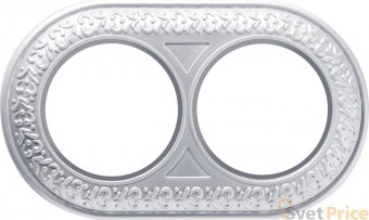 Рамка Antik Runda на 2 поста жемчужный WL70-frame-02 4690389106521