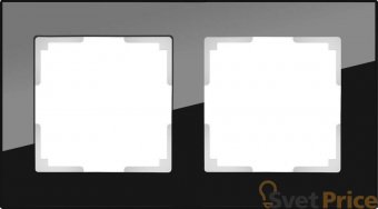 Рамка Favorit на 2 поста черный WL01-Frame-02 4690389063404