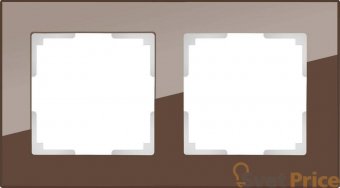 Рамка Favorit на 2 поста мокко WL01-Frame-02 4690389063756