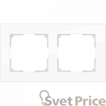 Рамка Favorit на 2 поста белая WL01-Frame-02 4690389061219