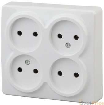 Розетка ЭРА Эксперт 4х2P 16A 250V 11-2210-01