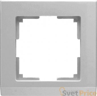 Рамка Stark на 1 пост серебряный WL04-Frame-01 4690389063688