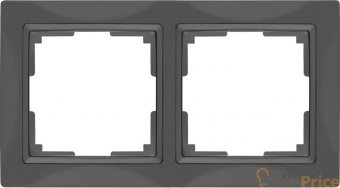 Рамка Snabb Basic на 2 поста серо-коричневый WL03-Frame-02 4690389099045