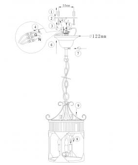 Подвесной светильник Odeon Light Magens 2548/6