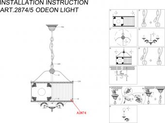Подвесная люстра Odeon Light Kimona 2874/5
