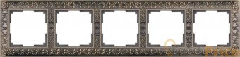 Рамка Antik на 5 постов бронза WL07-Frame-05 4690389063657