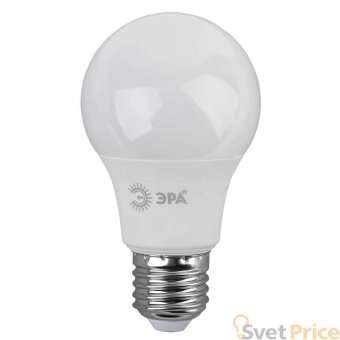 Лампа светодиодная ЭРА E27 9W 2700K матовая LED A60-9W-827-E27