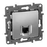 Розетка компьютерная RJ45 Legrand Etika 6 кат UTP алюминий 672453