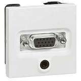 Розетка аудио/видео HD15+Jack3.5 Legrand Valena белая 770082