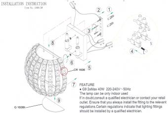 Настенный светильник Odeon Light Crista 1606/2W