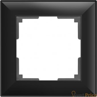 Рамка Fiore на 1 пост черный матовый WL14-Frame-01 4690389109065