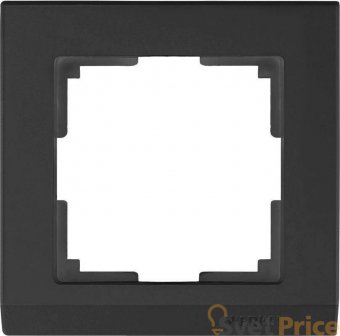 Рамка Stark на 1 пост черный WL04-Frame-01-silver/black 4690389048838