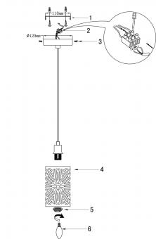 Подвесной светильник Odeon Light Moli 2501/1