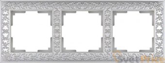Рамка Antik на 3 поста жемчужный WL07-Frame-03 4690389063510