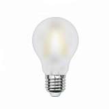 Лампа светодиодная (10557) E27 7W 3000K шар матовый LED-A60-7W/WW/E27/FR PLS02WH