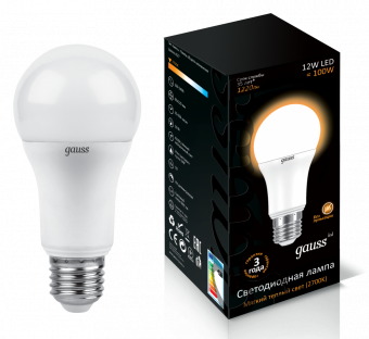 Лампа светодиодная E27 12W 2700K шар матовый LD102502112